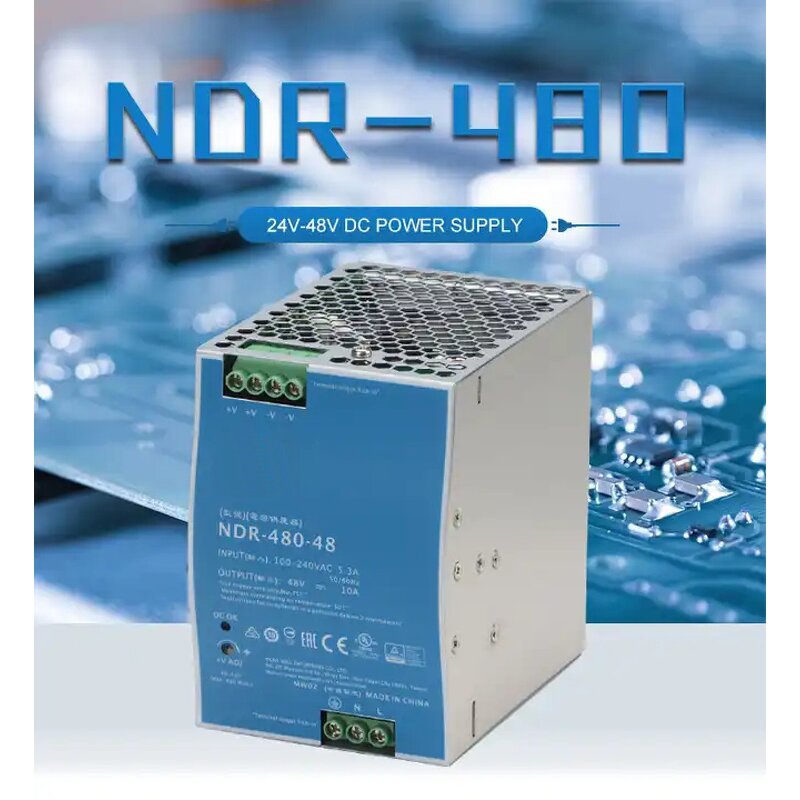 Rail Type Switching Power Supply Manufacturer - NDR-240/480 E/S/WDR-120 24v220 to 12DC DC