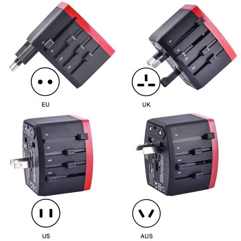 International Travel Converter Factory - Christmas EU UK US AU Socket Mini Universal World