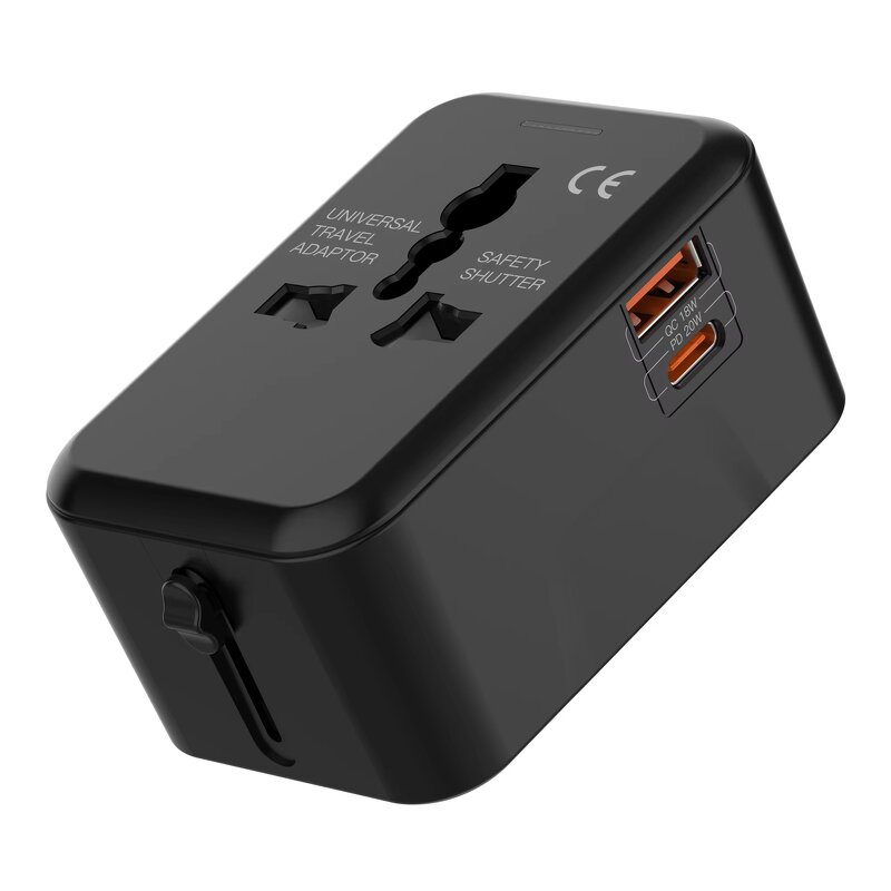 Worldwide Travel Adapter Factory - PD 20W Dual USB with Australia Europe UK EU Multi Plug Wall