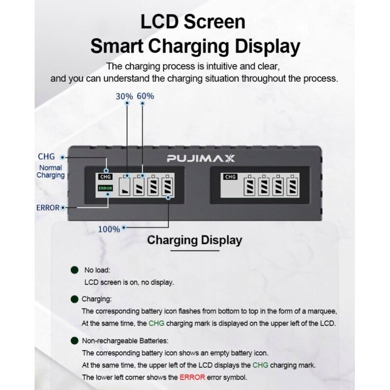 Rechargeable Battery Charger Supplier - 1.5v Aa Aaa Li Ion 8 Slots Multi USB Lithium Ion