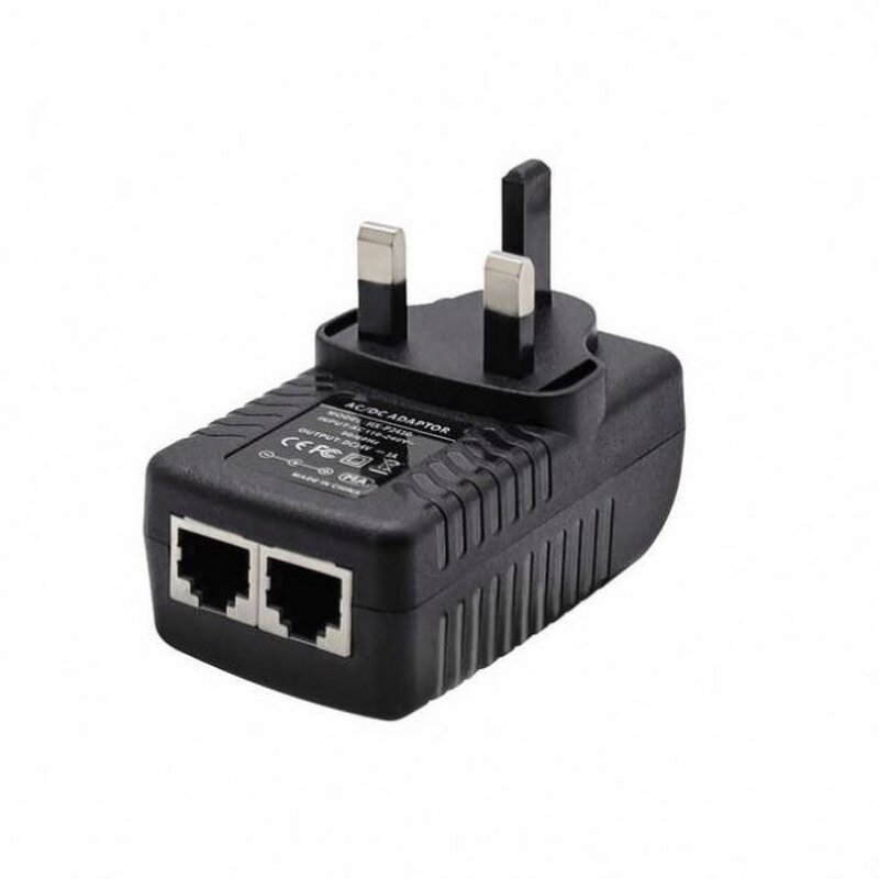 POE Injector Manufacturer - 48V 0.5A AC to DC Wall-plug Non-standard 10/100/1000Mbps 24W RJ45