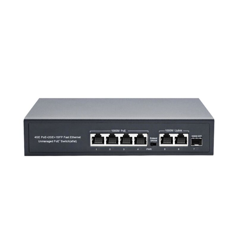 POE Switch Supplier - Direct 4 POE Port + 2 Uplink + 1 Gigabit 65W with SFP for CCTV