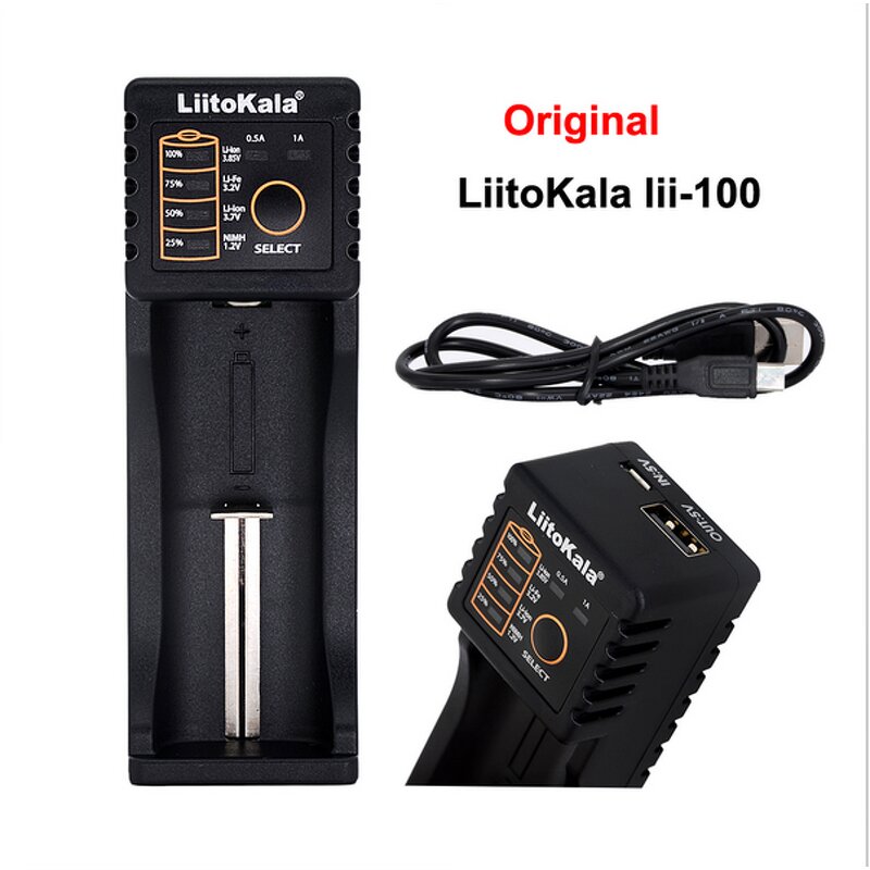Battery Charger Supplier - Lii-100 18650 for 18650/26650/16340 RCR123/14500/LiFePO4