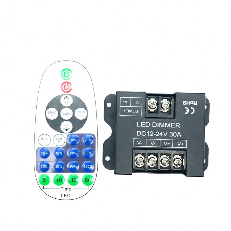 PWM LED Dimmer Manufacturer - 12-24V 24A Wireless Remote Controller Mono Single Color 2835 Strip