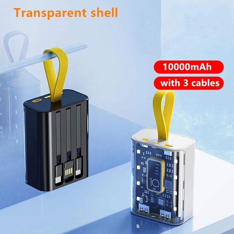 Portable Charger Power Bank Supplier - Transparent Shell 10000mah Dual Usb Outputs