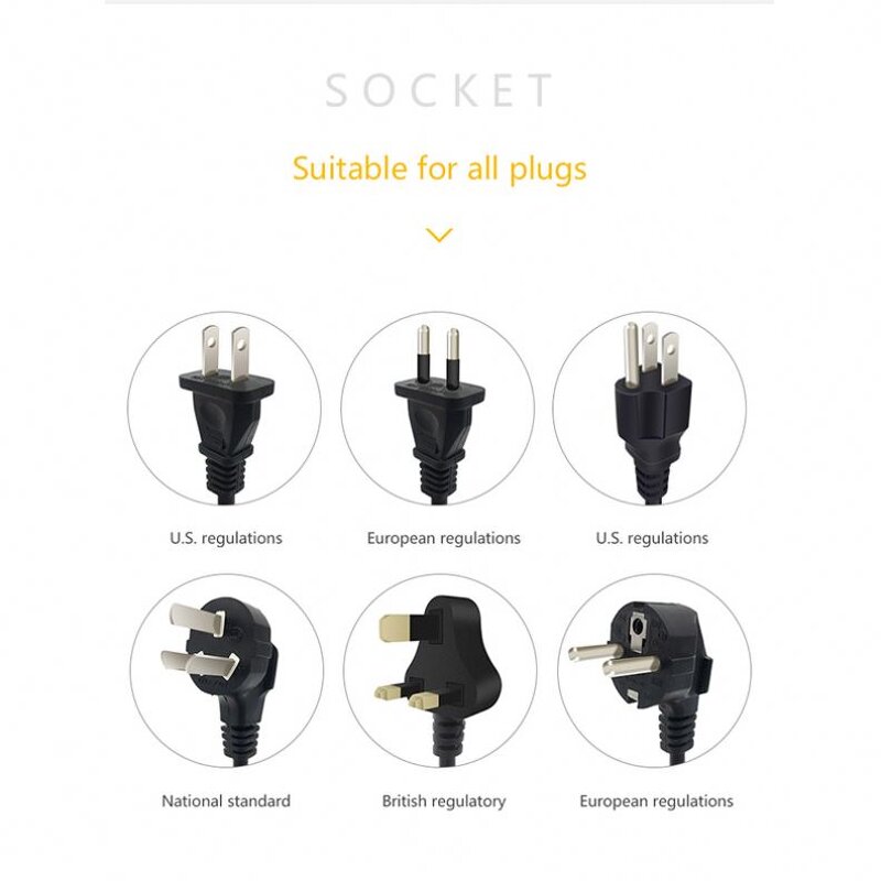 US Power Strip Manufacturer - New Design Standard 3 Outlets 3USB Charger Extension Socket