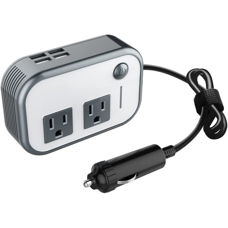 DC to AC Inverter Manufacturer - 12V to 110V 200W Car Power with Four USB Ports Charger
