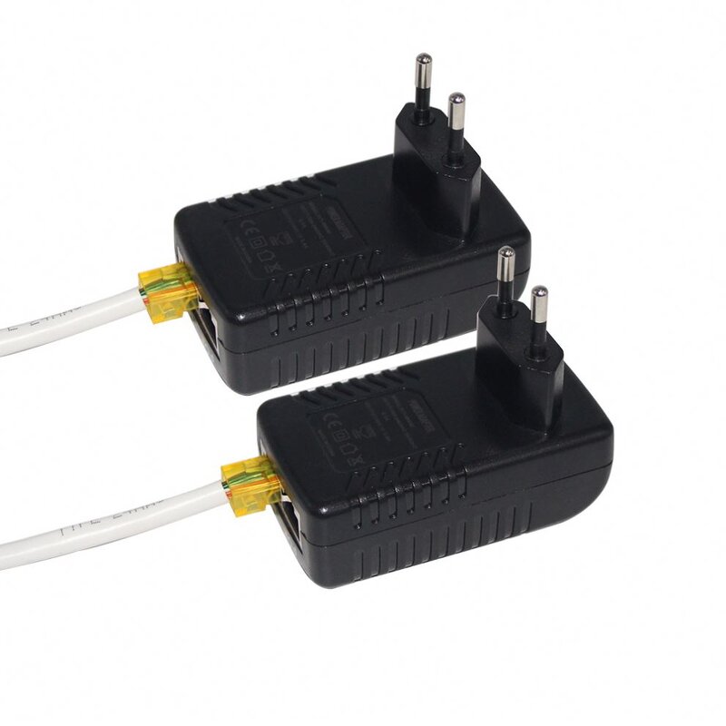 UL Listed POE Injector Manufacturer - 802.3af 2 RJ45 Ports 24V 1A 48V 0.5A Ethernet POE Switch