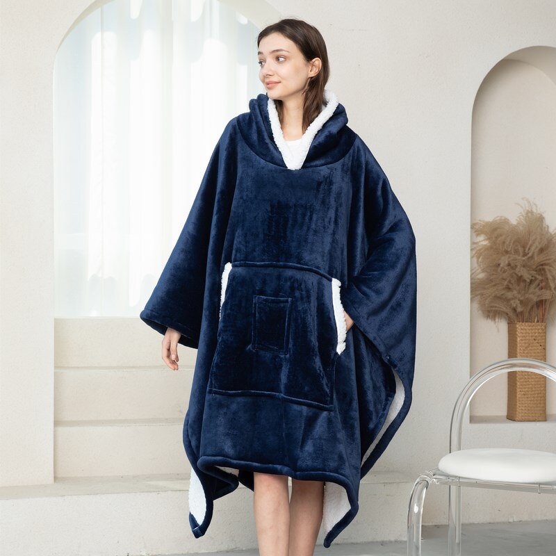 Wearable Blanket with Sleeves Manufacturer - New Arrival Oversized TV Hoodie Fleece with Sleeves