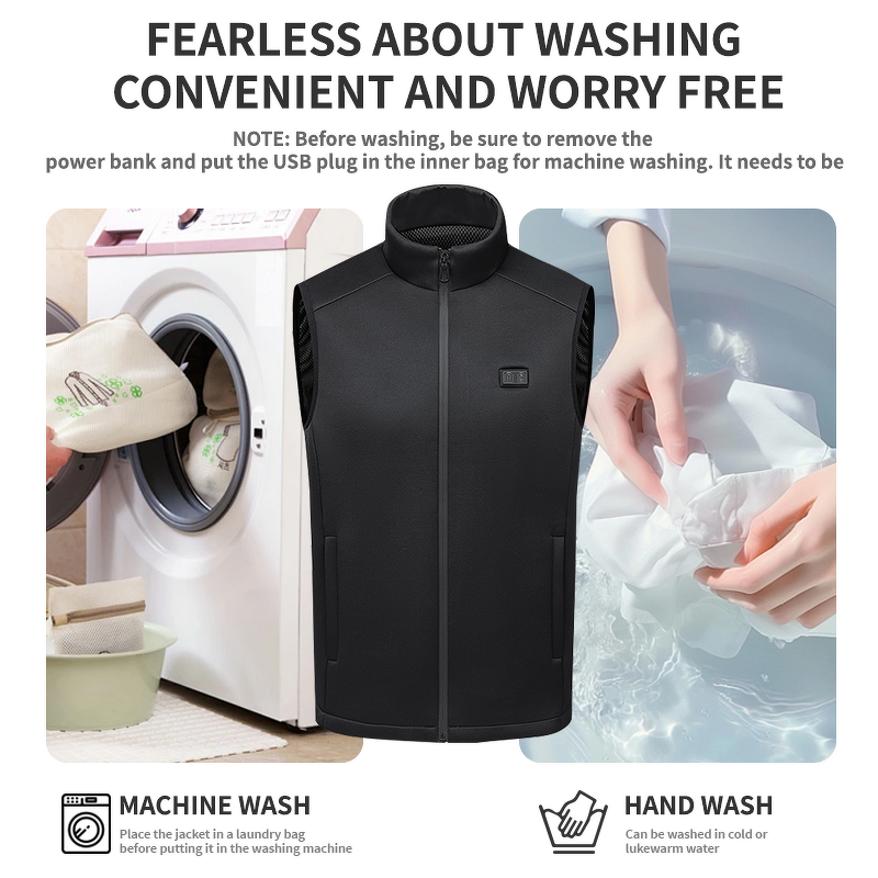 Intelligent Heated Vest Supplier - Wholesale Electric with Windproof Temperature Control Button