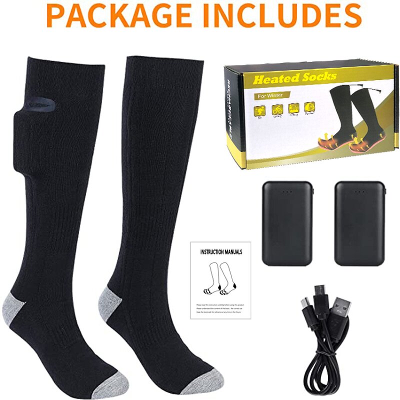Heating Socks Manufacturer - Factory Wholesale Cotton Double-Sided Outdoor Skiing Warm USB