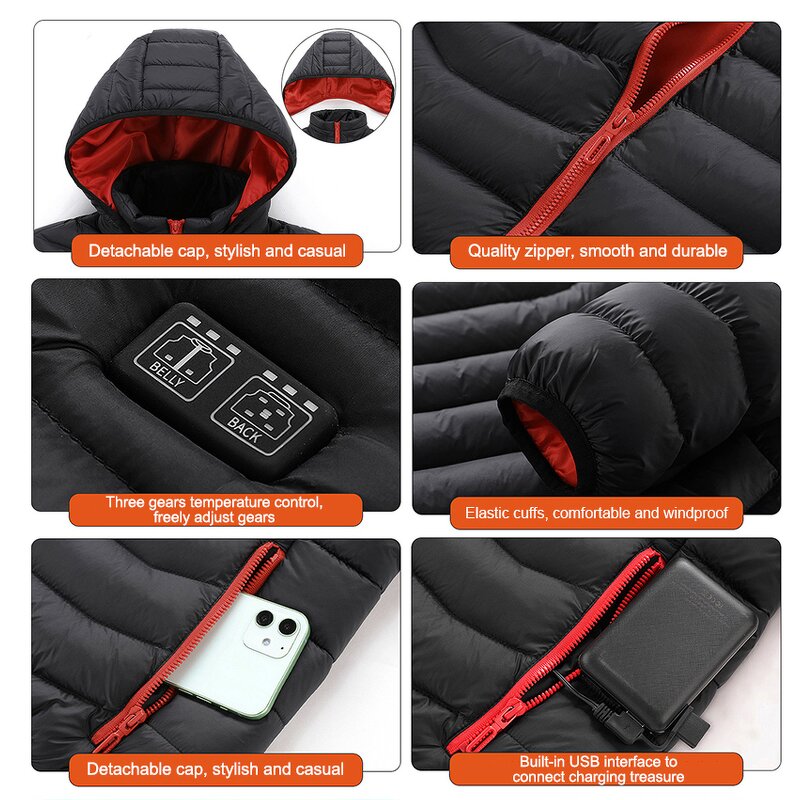 Battery Heated Jacket Factory - Custom Puffer Coat Rechargeable Electric for Women Men