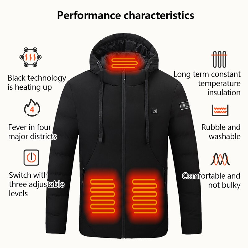Waterproof Heated Jacket Factory - Men 5v-12v Battery Pack Winter Outdoor Soft Shell