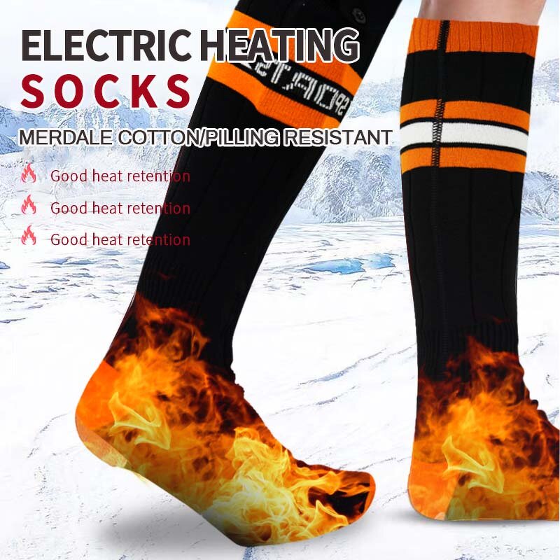 Water Resistant Thermal Socks Factory - Unisex Elastic Comfortable with 3 Heat Settings Outdoor