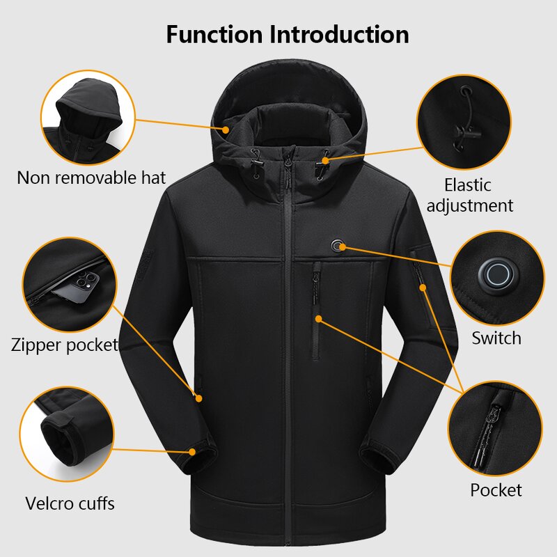 Waterproof Heated Jacket Manufacturer - Wholesale Custom Smart Electric Outdoor Mountaineering Hooded