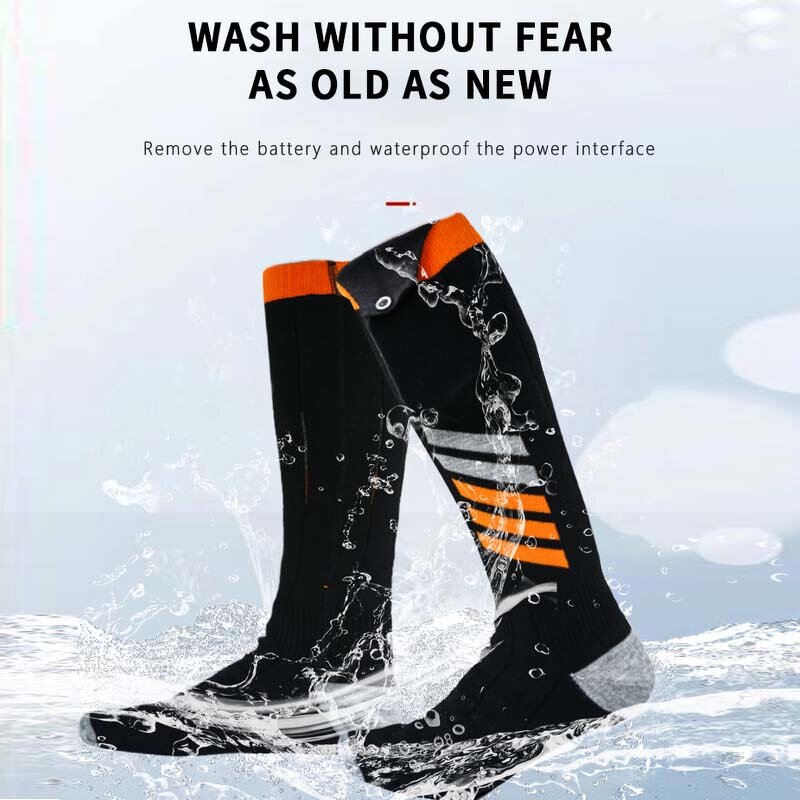 Water Resistant Thermal Socks Factory - Unisex Elastic Comfortable with 3 Heat Settings Outdoor