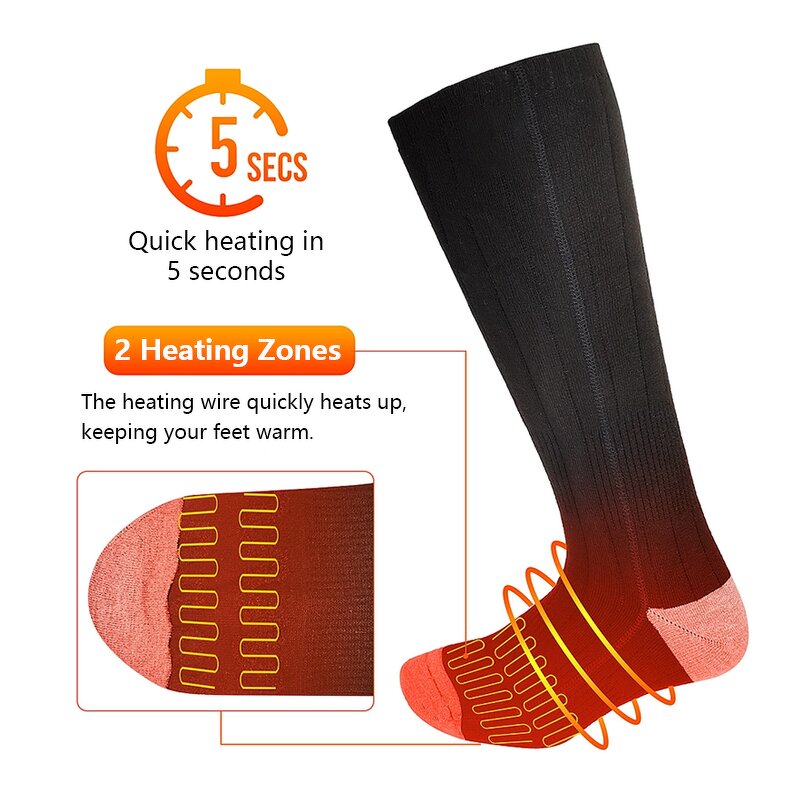 Heated Skiing Socks Manufacturer - Winter Knee High Seamless Compression Sport Ski for Women