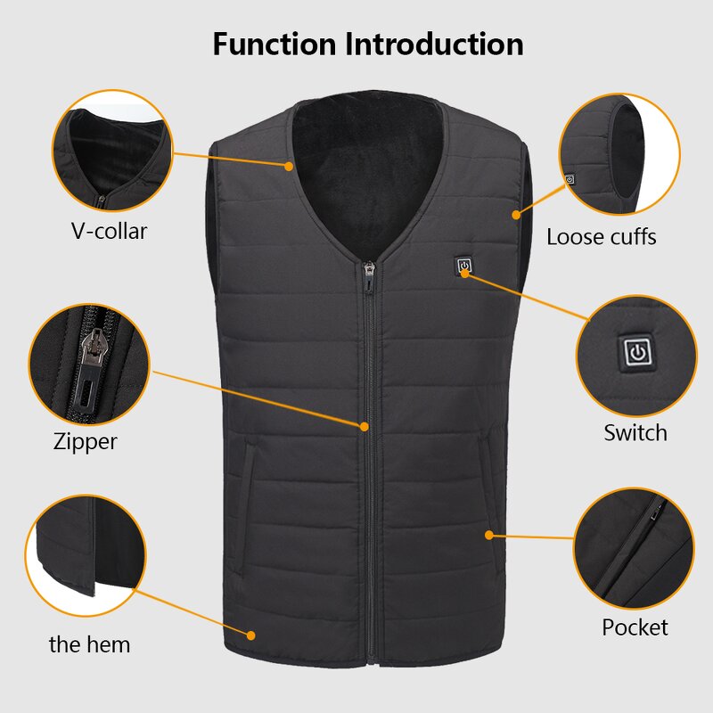 USB Rechargeable Heated Vest Manufacturer - Winter Smart Outdoor Lightweight Insulated Electric