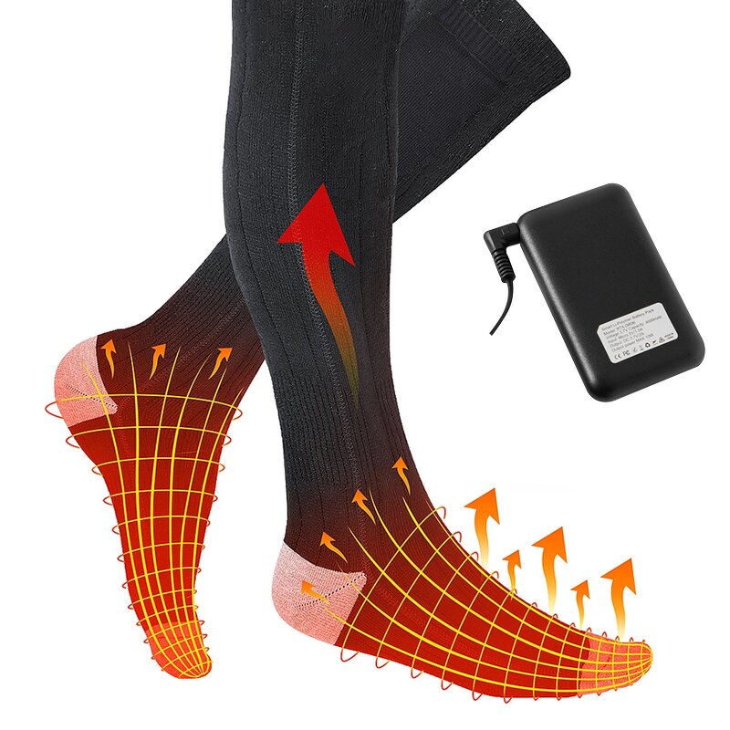 USB Rechargeable Heated Socks Factory - Winter Warm Woman Man Long Stockings Smart Electric