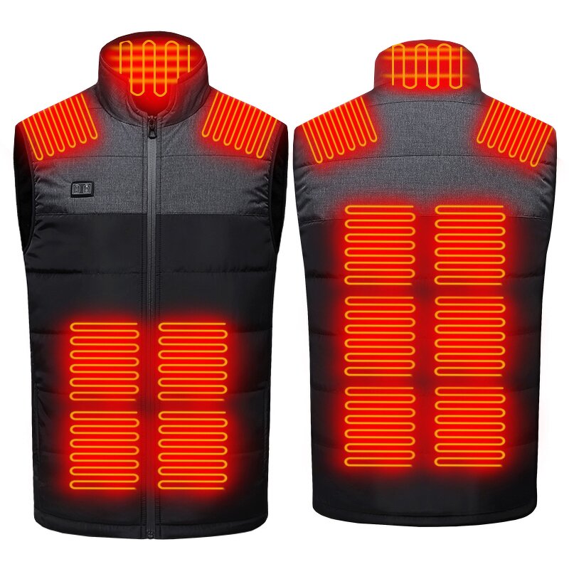 Men's Heating Vest Factory - Washable Waterproof 15 Zone Thickened Intelligent Heated