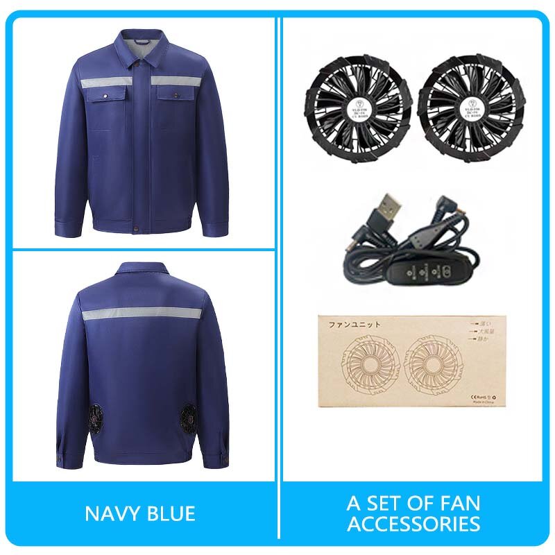 Air Conditioned Jacket Factory - Summer New Worker Cooling Fan Detachable Sleeves 2 Fans