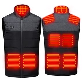 Custom Electric Heated Vest Manufacturer - Logo 9-Zone Lightweight Smart USB Rechargeable