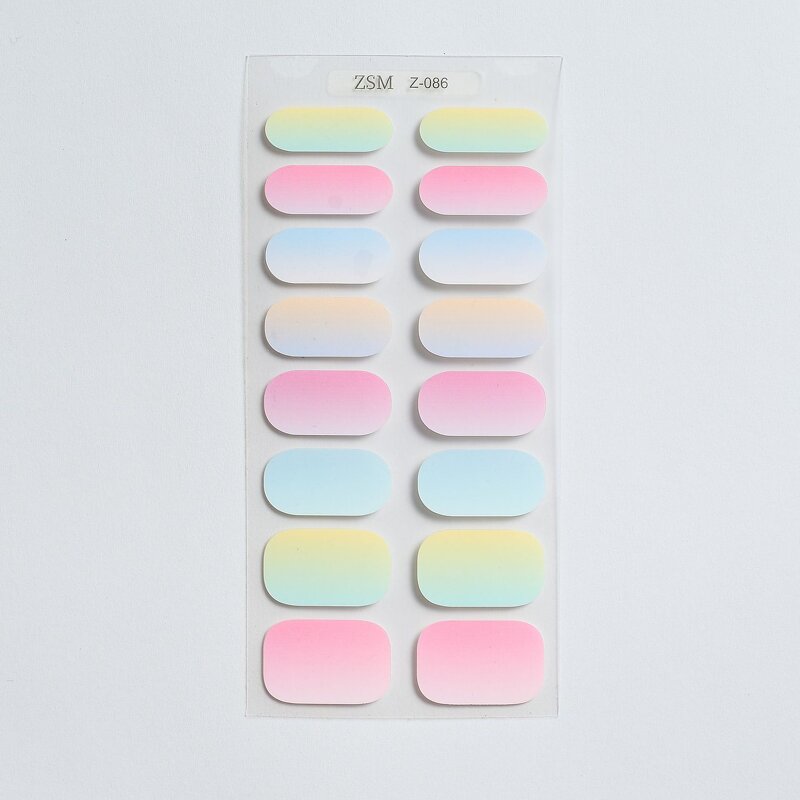 3D Nail Sticker Factory - 16 Strip Full Cover Glitter Floral Pattern Gel Strips