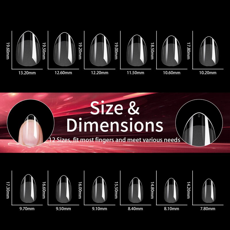 Soft Gel Nail Tips Manufacturer - Ultra-thin 240pcs Full Cover Curved Acrylic Tips