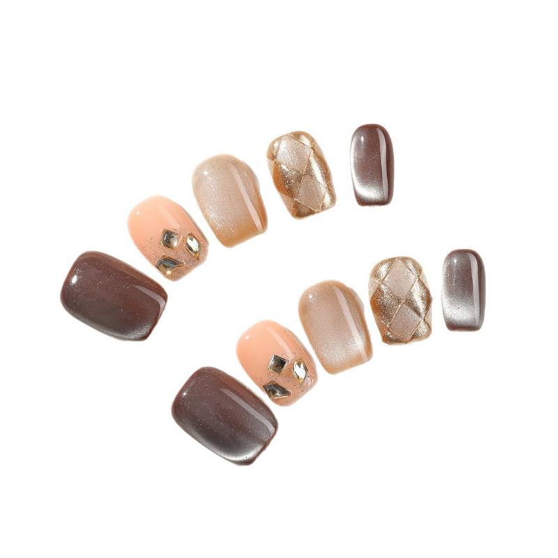 Custom Acrylic Nails Supplier - Professional Handmade Medium Short Square Press on