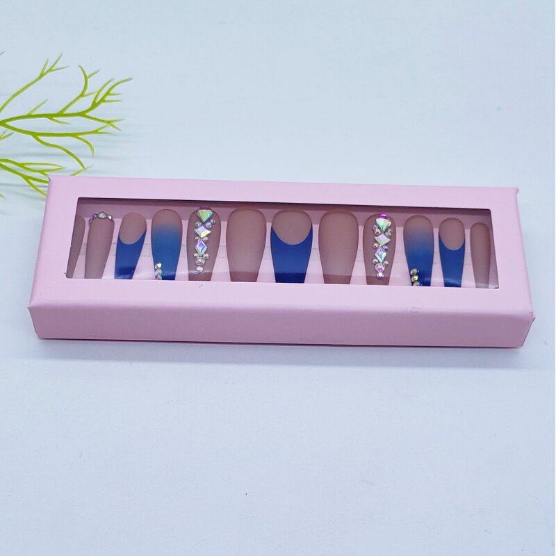 Custom Nail Box Factory - Wholesale Logo Cardboard Paper Press on Nail Packaging