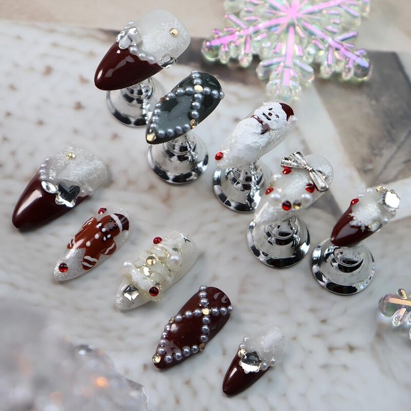 Christmas Press on Nails Supplier - 2025 New Hot Selling Handmade Tree Snowflakes