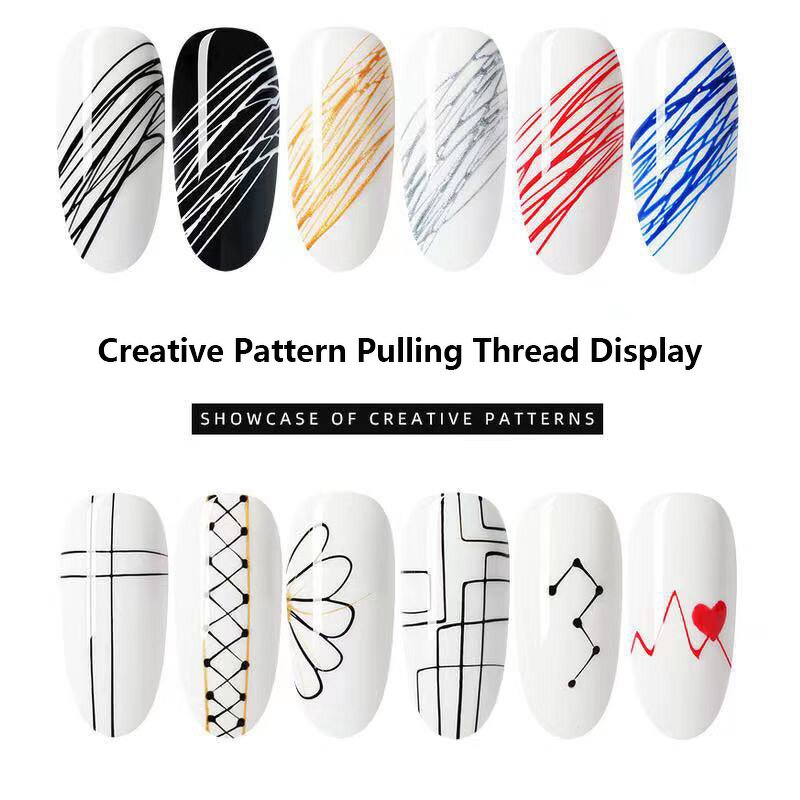 Nail Glitter Gel Supplier - Sparkling Wire Web Silk Glue Drawing Spider Painting