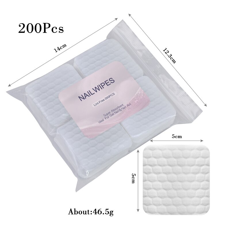 Nail Removal Pads Supplier - Professional Pearl Cotton Lint-Free PE Polish Remover