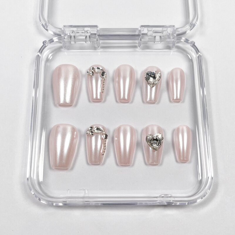 Ballet Nail Tips Supplier - New Style Card-Packed French Tips Long Wearable Press