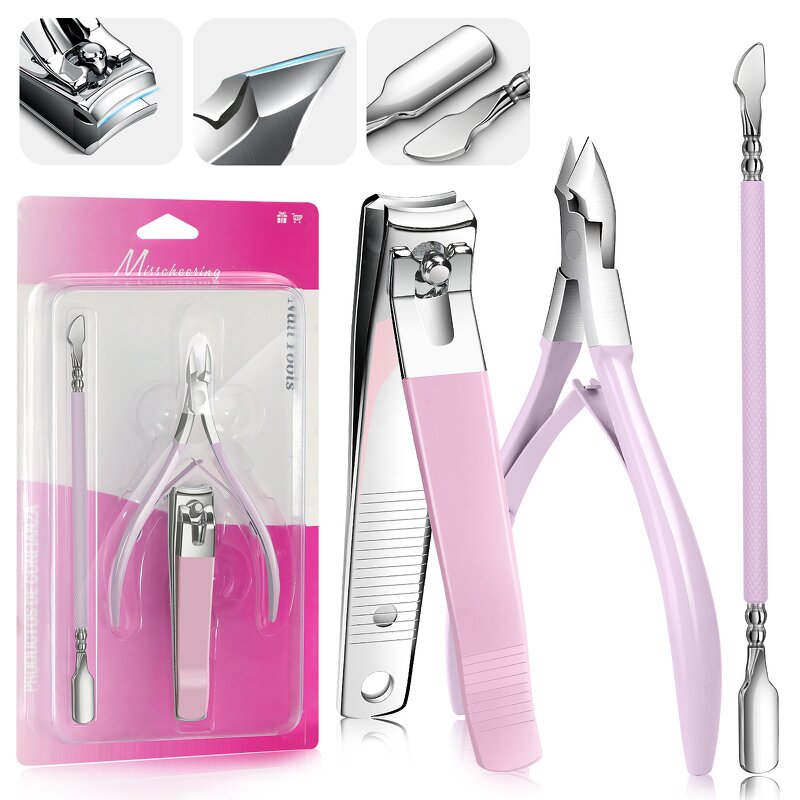 Nail Care Set Manufacturer - Three-Piece Stainless Steel Dead Skin Removal Clippers