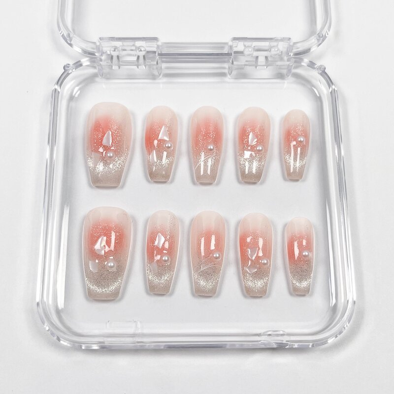 Ballet Nail Tips Supplier - New Style Card-Packed French Tips Long Wearable Press