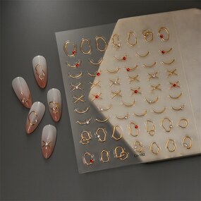 3D Nail Sticker Supplier - Wholesale Mini Gold Pattern Art Luxury Design Accessories