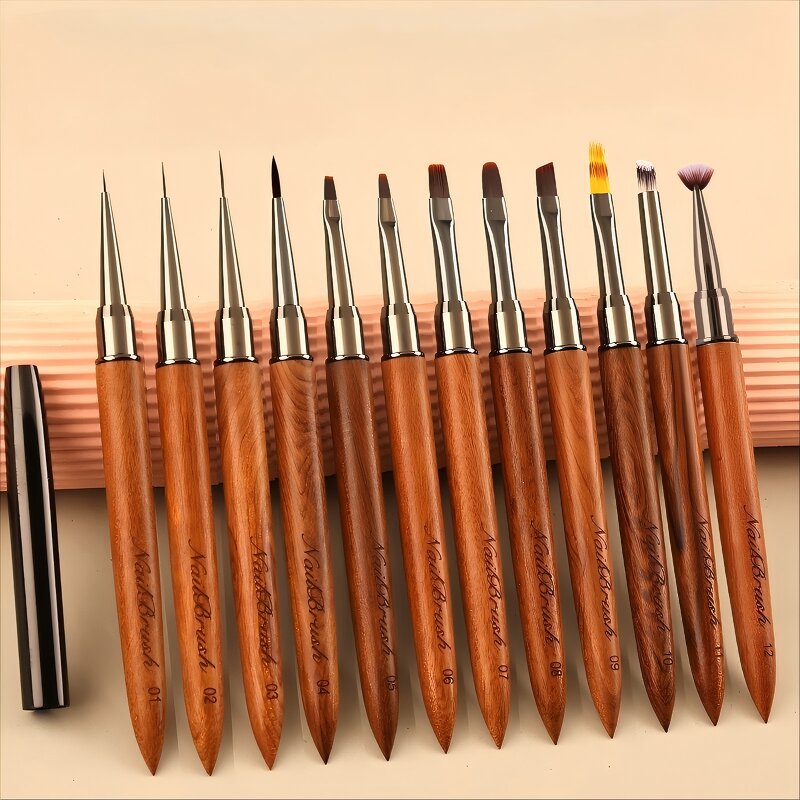 Nail Brush Supplier - Salon Quality Pure Wooden Handle Acrylic Brush Private Label