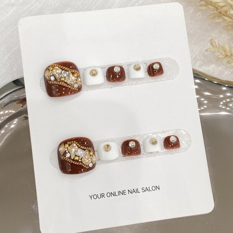 French Nail Tips Manufacturer - Wholesale Short Size Custom Logo Full Cover Toe Nails