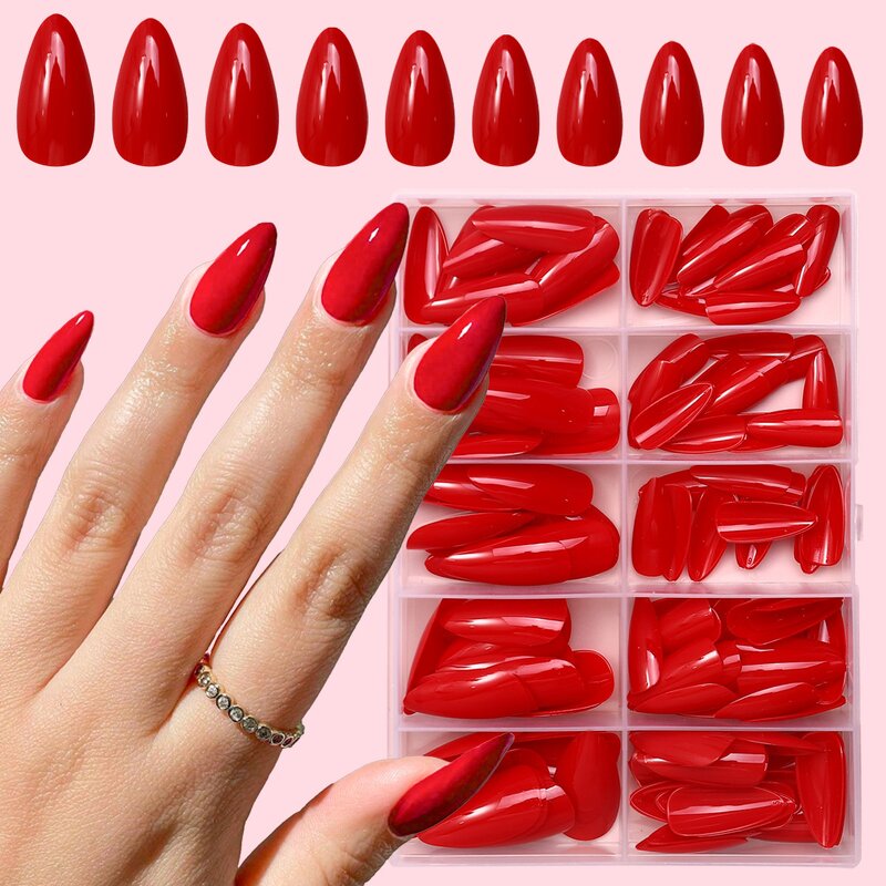 Soft Gel Nails Factory - Wholesale Durable 120pcs 10 Sizes Full Cover Colorful French