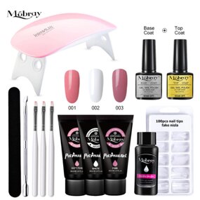 Nail Gel Kit Supplier - 1 Set High Quality Soak Off Acrylic Poli Gel UV Kit