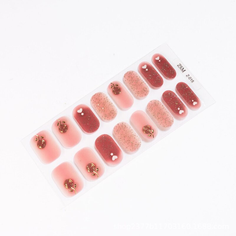 Nail Polish Wrap Supplier - Long Lasting 16 Strips Non Lamp Bake Waterproof Plastic