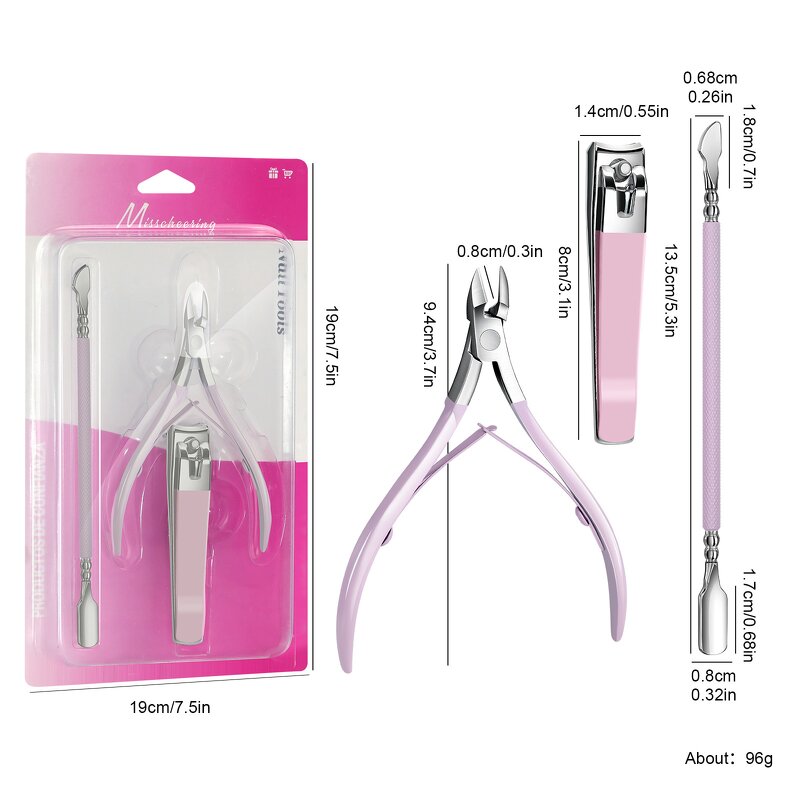 Nail Care Set Manufacturer - Three-Piece Stainless Steel Dead Skin Removal Clippers