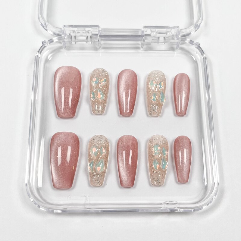 Ballet Nail Tips Supplier - New Style Card-Packed French Tips Long Wearable Press