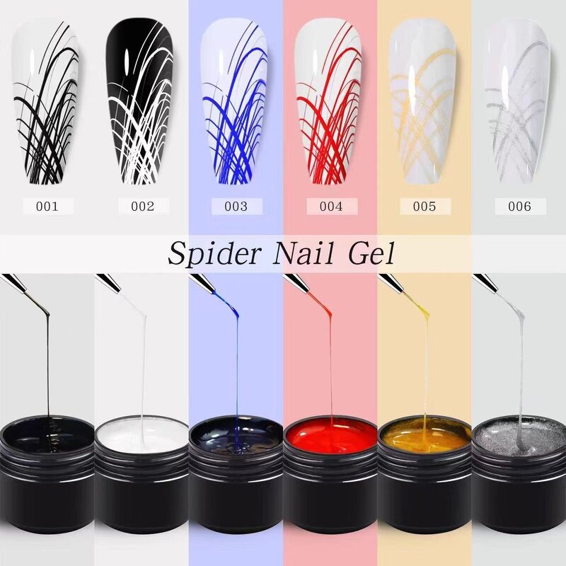 Nail Glitter Gel Supplier - Sparkling Wire Web Silk Glue Drawing Spider Painting