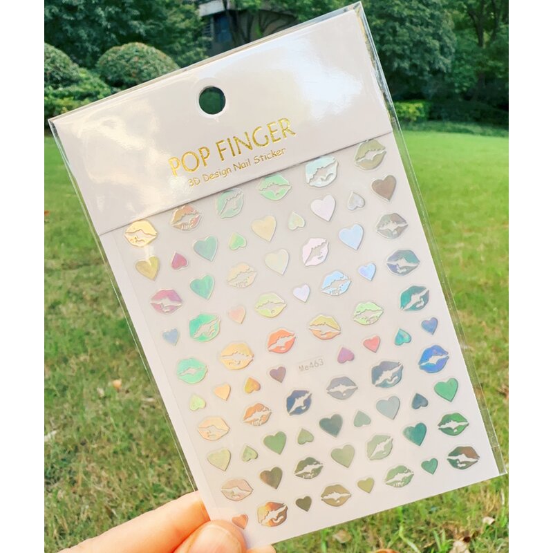 Valentine Nail Stickers Supplier - New Hot Selling Red Lips Love Mini Nail Decals