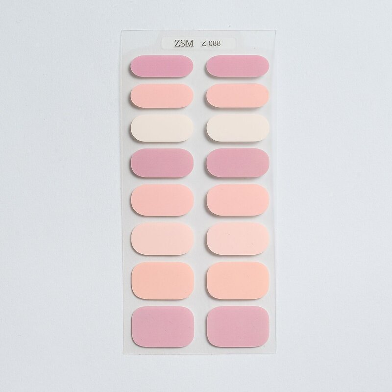 Metallic Nail Stickers Supplier - Custom 16-Strips Shiny Multi-patterned Press on Wraps