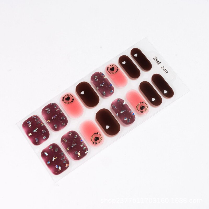 Nail Polish Wrap Supplier - Long Lasting 16 Strips Non Lamp Bake Waterproof Plastic