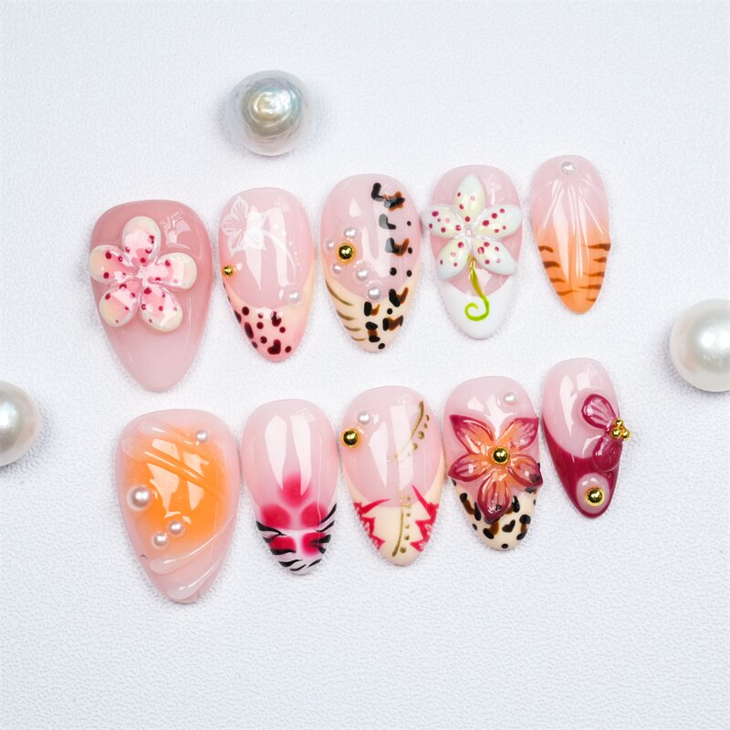 Ocean Nail Art Factory - 100% High Quality Almond Stiletto Detachable Patches