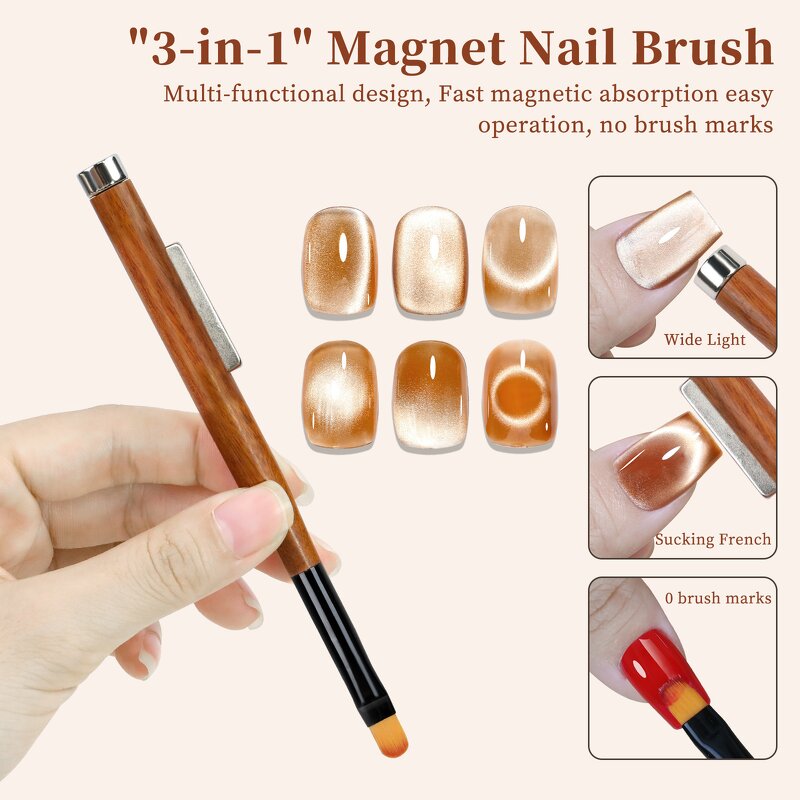 Nail Brush Manufacturer - Professional 3-in-1 Fast Magnetic Absorption Multi-functional